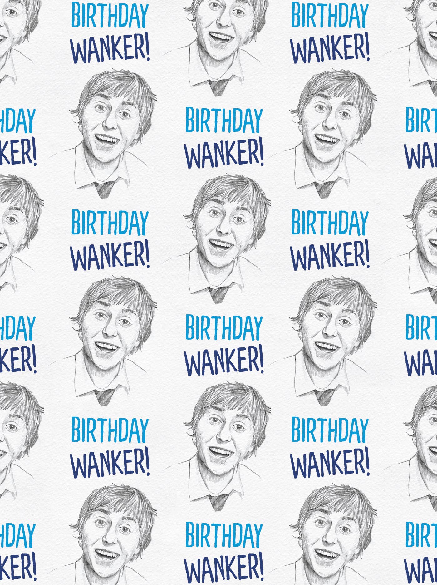 Gift Wrap Birthday Wanker **Pack of 2 Sheets Folded**